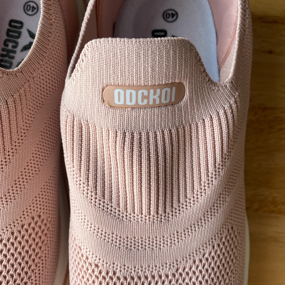 Women's Pink Slip-On Sneakers - Picture 8 of 12